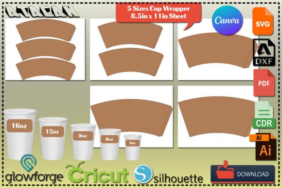 Coffee Paper Cup Wrapper Templates: A Crafter's Design Toolkit