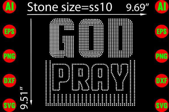 God Pray Rhinestone Templates: Faith-Based Design Assets