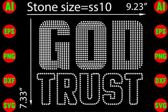 God Trust Rhinestone Templates: A Sparkling Design Asset