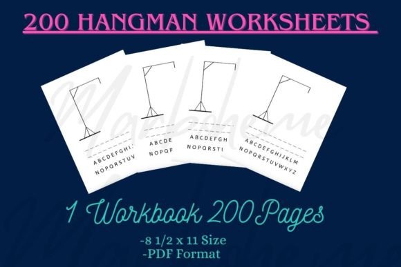 Hangman Worksheet Templates: 200 Pages of Ready-to-Use Puzzles