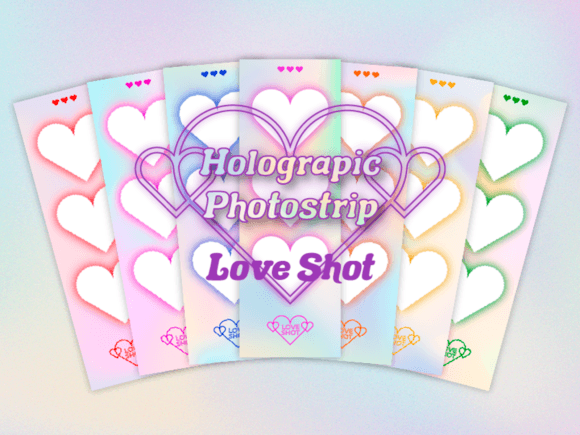 Modern Typography with Holographic Photo Booth Templates
