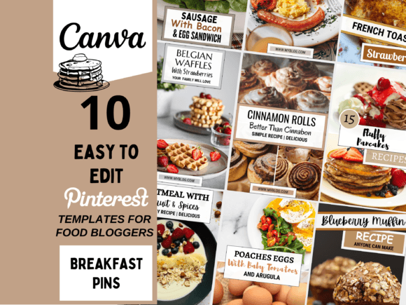 Strategic Visuals: Pinterest Templates for Canva Breakfast