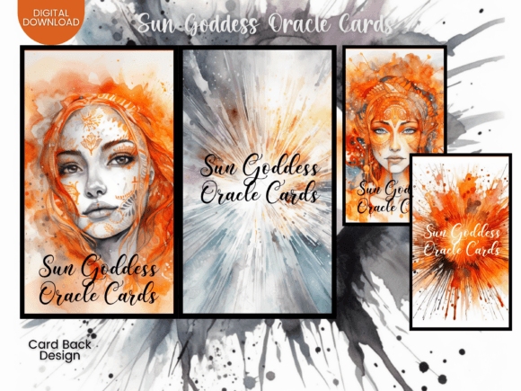 Sun Goddess Oracle Card Templates Orange: A Designer's Guide